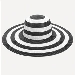 Wide Brimmed Striped Hat